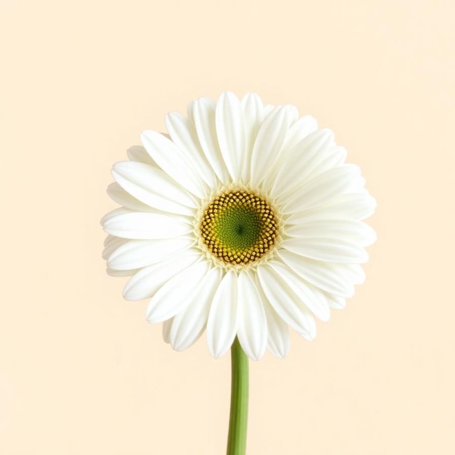 Gerbera Bianca — stelo singolo