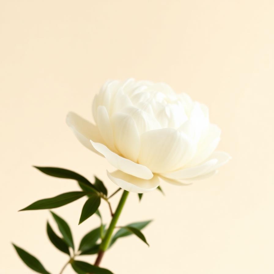 Peonia Bianca — fiore a stelo