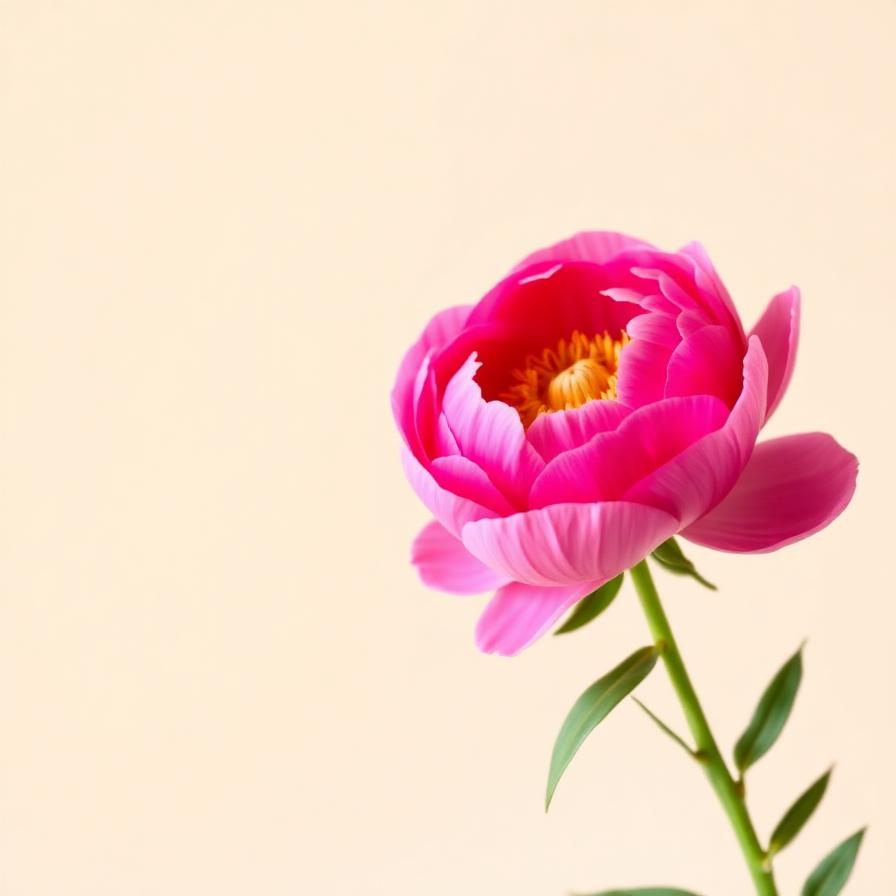 Peonia Fucsia — fiore a stelo