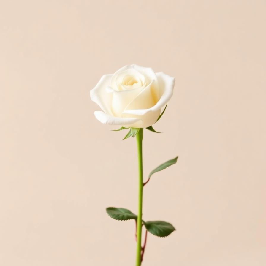 Rosa Bianca — fiore a stelo