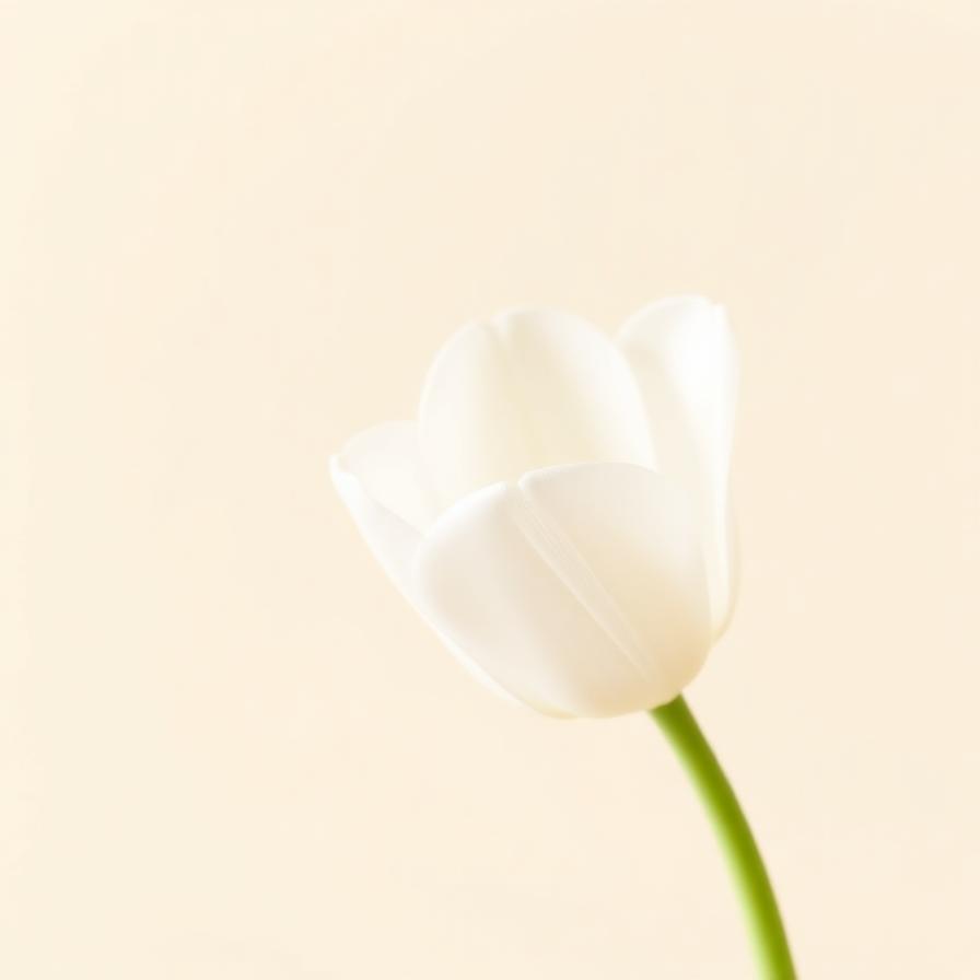 Tulipano Bianco — stelo singolo